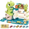 Ark miido Garage Macchine per Bambini, Parcheggio Macchinine Tre Piani e Ascensore di Giocattoli, Dinosauri Giocattolo Auto Garage con 6 Autos e Mappa, Idea Regalo per Bambini 2 3 4 5 Anni