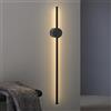 ZMH LED Lampada da parete per interni - 60CM Nero Lampada moderna per corridoio Design girevole Lampada per scale Indiretta 3000K Illuminazione a parete bianco caldo per soggiorno camera