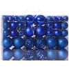 Morbuy 100 Pezzi Palline per Albero di Natale, Morbuy Diametro 6 cm Palle di Natale in Plastica Scatola Porta Applique Ornamenti Festa Decorazioni Natalizie Albero Palle per Matrimoni (Blu)