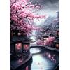 NEWENMO Architettura Antica Cinese Diamond Painting Kit per Adulti,5D Fiori di Ciliegio Pittura Diamante Kit,Fai Da Te Diamond Art Kit Completo,per Adulti Principianti Decorazione Casa 30x40cm