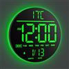 Maxstar Orologio da Parete Digitale 10 con Telecomando, 8 Colori RGB, Display LED Grande, Luminosità Auto, Ora Legale, Temperatura, Sveglia - Nero per Soggiorno, Camera, Cucina