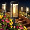 Yorezcop 8 luci solari per esterni, giardino, 1000 mAh, IP65, impermeabili, super luminose, luci solari per esterni, auto su/fuori solare per prato da giardino