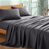 My Home Store Lenzuolo Piano Premium Morbido 100% Cotone Egiziano 300TC Qualità Hotel Facile Manutenzione Lenzuola Piane Resistenti allo Sbiadimento Biancheria da Letto (Antracite, Singolo (180 x