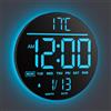 Maxstar Orologio da Parete Digitale 10 con Telecomando, 8 Colori RGB, Display LED Grande, Luminosità Auto, Ora Legale, Temperatura, Sveglia - Nero per Soggiorno, Camera, Cucina