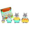Li'L Woodzeez - I Lupi GrayPaws - Figurine di animali - Lupo Giocattolo - Figurine da collezione - Famiglia Wolf - 3 anni +