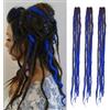 Dsoar Clip In Lana Dreadlocks Extension 22 Pollici 3PCS Dreads Sintetico Leggero con Clip Morbido Crochet Loc Extensions