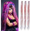 Dsoar Lana Dreads Extension Clip In Dreadlocks 3 Pezzi Morbido Finto Dreads Loc Extensions 22 Inch/50 cm
