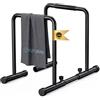 FUTURA8 Barre Parallele Calisthenics Regolabili - Attrezzi per Calisthenics e Fitness a Casa - Ideali per Dips, Flessioni, Pull-Up e Push Up - Design Compatto e Robusto per Allenamento Completo