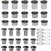 Albedel 5 pezzi per ogni singola o doppia/tripla corona bulloni viti disco guanciale ruota catena + 10 rondelle adatte per bici da strada, mountain bike MTB (25 pezzi)
