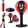 VEGOATY Punching ball - Punching ball da tavolo, per adulti, mini sacco da boxe con forti ventose e pompa ad aria, per la casa e la scrivania per alleviare lo stress da tavolo