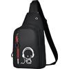 LEXICANMHS Marsupio per bambini e borsa a tracolla, 2 scomparti, 60-120 cm | 2 scomparti separati con cerniera per smartphone, chiavi, carte e contanti, formato tascabile compatto