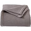 Market & Place Coperta per letto in 100% cotone, tessuto a nido d'ape, morbida, traspirante e leggera, per tutte le stagioni, perfetta da abbinare a strati, collezione Brielle (king size, antracite)