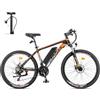 Fafrees Bici Elettrica, 26 Bicicletta Elettrica Uomo, 21 Velocità Mountain Bike Elettrica, 250W Motore 36V 13Ah Ebike da Città Donna, Pedalata Assistita 100KM MTB, Hailong Nero Upgrade