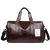 FANDARE Retrò Borsoni Donna Uomo Borsone Viaggio PU Pelle Bagaglio a Mano Borsone Palestra Borsone da Cabinada con Scomparto per le Scarpe Borsa Sportiva Palestra Weekend Impermeabile Tote Bag Marrone