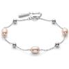 Olivia Burton Braccialetto di Perline da Donna Collezione BY THE SEA PEARL in Acciaio Inossidabile con Perle d'Acqua Dolce in Tonalità Rosa - 24100203