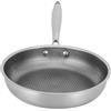 Lilyeriy Padella da 28 cm, in acciaio inox di alta qualità, padella a nido d'ape con rivestimento antiaderente e antigraffio, diametro di 28 cm - Padella rivestita a induzione per tutti i piani