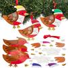 Baker Ross FN622 Kit decorativi Postino Robin natalizi - Confezione da 6, kit di artigianato natalizio per bambini per creare affascinanti decorazioni Robin