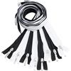 Aerzetix - Set di 8 Cerniere Lampo a Spirale N°5 60cm separabili con cursore Decorativo | in Metallo Nylon Poliestere | Colore Nero e Bianco | Cucito Artigianato creazione Abbigliamento