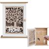 Zinueen Cassetta portachiavi in legno, moderna cassetta delle chiavi, colore bianco, per ingresso, corridoio, ufficio (bianco 2)