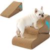 Gardner Pet Scala Cani Pieghevole, 35/42cm, 3 Gradini, Marrone | Morbido Spugna 35D, Fodera Removibile e Lavabile, Antiscivolo, Impermeabile, per Letto/Divano/Auto