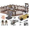 BAKAJI Playset Militare Giocattolo da Bambini Luce e Suoni Veicoli Soldatini Idea Regalo