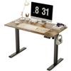 WALKINGDESK Scrivania seduta in piedi elettrica, 100 x 60 cm, ergonomica scrivania regolabile in altezza con 4 preset di memoria, standing desk, marrone rustico