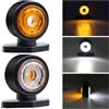 Biqing 2PCS Luci Laterali a LED,Double Face Luci di Posizione Laterali Posteriori Bianco Ambre 20 LED Luci di Posizione LatLrali Indicatori LED per Rimorchio Furgone Autobus Camper