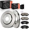 Frankberg 1 set freni incl. 2 dischi freno + 4 pastiglie freno anteriori | K68093323AB, K68029263AA; Compatibile con: Freemont 345, Grand Voyager V RT