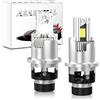 Asasytal D2S D2R Lampadine HID LED Bulbi del Faro, 35W 6500K Bianco Puro Super Luminoso,Stessa Altezza di Base, Plug & Play Diretto Zavorra Originale Sostituire OEM Xenon Lampadina, 1 Paio