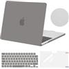 MOSISO Custodia Compatibile con MacBook Air 13 Cover M5 M4 M3 M2 2026-2022 A3449 A3240 A3113 A2681, Case per MacBook Air 13,6'' Liquid Retina&Copritastiera&Pellicola&Sottotazza, Grigio