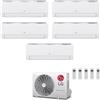 LG CONDIZIONATORE LG PENTA SPLIT LIBERO SMART 9000+9000+9000+9000+12000 BTU WIFI INVERTER MU5R30.U36 A++