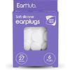 EarHub - 6 paia di tappi per le orecchie Sleepwell in morbido silicone di alta qualità, riutilizzabili e personalizzabili, ideali per dormire, viaggi, sport acquatici, lavoro, studio e concerti.
