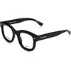Dsquared2 D2 0091 Occhiali, 2M2/25 Black Gold, 48 Uomo