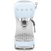 Smeg, Macchina da Caffè Espresso Manuale ECF02PBEU, Sistema Thermoblock, Lancia a Vapore, 4 Funzioni Espresso, Vassoio Removibile, Portafiltro, Serbatoio Acqua 1 L, Dimensioni Compatte, 1350W, Azzurro