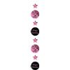 PD-Party 7024204 Verticale Appeso Decorazione | Celebrazioni | Eventi Speciali | Tema Festa - 25, Rosa/Nero, 14cm Lunghezza x 14cm Larghezza x 120cm Altezza