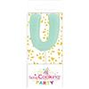 ScrapCooking SCRAP COOKING 0580 Mini Candela a Forma di U Verde per Torte di Compleanno H 3,5 cm in paraffina, Cera