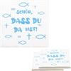 GlasFlength Tovaglioli di carta di pesce blu, per bambini, cresima, comunione, battesimo, decorazione da tavolo, 40 tovaglioli per battesimo, compleanni, matrimoni e feste