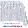 QueenDream Tovaglia rettangolare con paillettes, 90 x 156 cm, color argento, per matrimoni, feste di compleanno, decorazioni per interni ed esterni