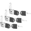 PATIKIL Serratura per Cassetti con Chiavi, 3pz 5/8(16mm) Camma Cilindro Serratura Sicurezza Lega Zinco Chiave Uguale per Porta Armadio Casa Cassetta Postale Ufficio, Argento