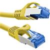 InLine Cavo patch, Cat.6A, S/FTP, TPE (LSZH), CCA, PoE, LAN, Ethernet, cavo di rete, RJ45 Gigabit, giallo, 3 m, 72603Y