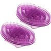 BESTYASH Meridian, 2 pezzi, spazzola massaggiante in silicone, spazzola massaggiante per il corpo, spazzola per il rilassamento, ergonomica e delicata sulla pelle, massaggiatore per la casa e il