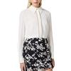 ELISABETTA FRANCHI CAMICIA IN GEORGETTE CON BANDE LETTERING - CA05451E2 - quarzo