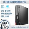Fujitsu Esprimo D757 Core i5-6400 Ram 8gb DDR4 120gb SSD Win10 SFF Desktop PC