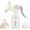 Bebeconfort Tiralatte Manuale, Tiralatte in Silicone, Kit Tiralatte Manuale, con Biberon 150 ml incluso, Colore Sand