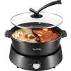 Food Party Hot Pot Elettrico Hotpot 4L Pentola Elettrica 220V 1350W Fondue Cinese Shabu Shabu Hotpot Doppia Separabile