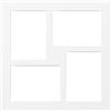 walther design PA444W Passepartout per Cornici, da 40 x 40 cm, per 4 Foto da 13 x 18 cm, Bianco