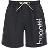 bugatti® - Costume da bagno da uomo, colori blu, verde, blu navy, rosso, nero o turchese, Nero , XXXXXL