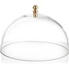 IVV Vertigo campana trasparente con pomello in ottone Ø25cm