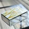 Hervit cofanetto in legno e vetro Tulip giallo 15x10x5cm