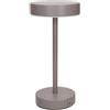 Brandani lampada led touch Frisbee Grey opaco Ø12x25cm